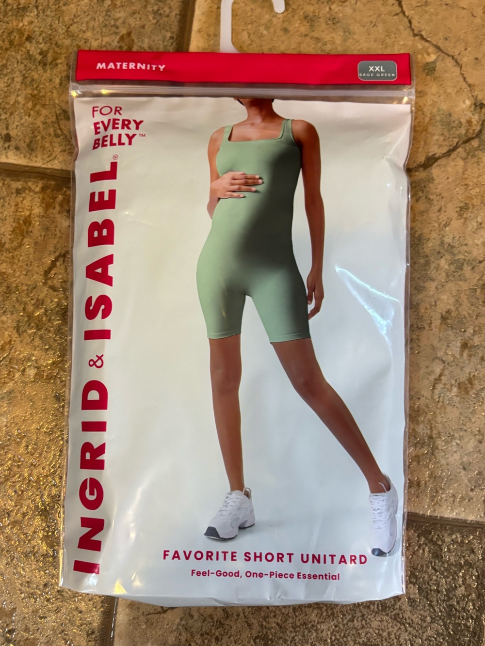 NEW Ingrid & Isabel For Every Belly Maternity Favorite Short Unitard sz XXL